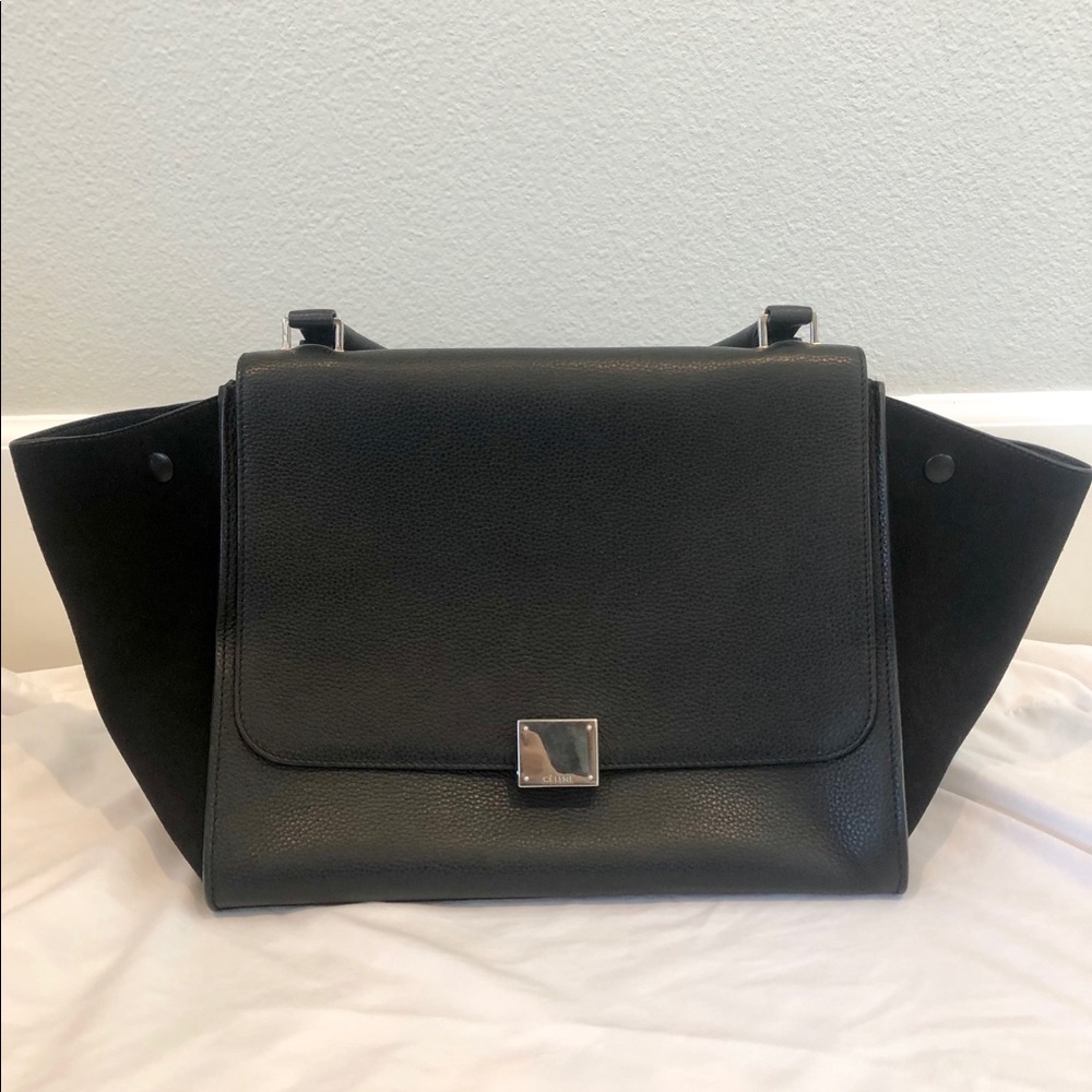 Authentic Celine Drummed Calfskin Trapeze